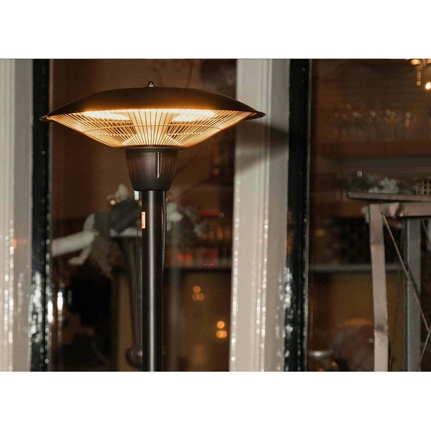 Sunred infraraudonųjų spindulių &scaron;ildytuvas Barcelona Bright, pastatomas, juodas, 1500 W