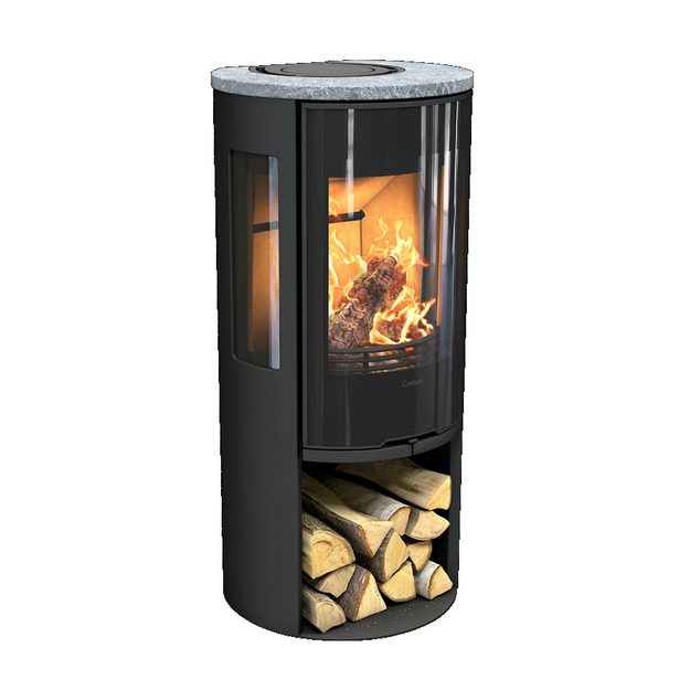Krosnelė CONTURA 556:3 G Style juoda sp. su muilo akmens vir&scaron;um (komplektas: 998018,803351)