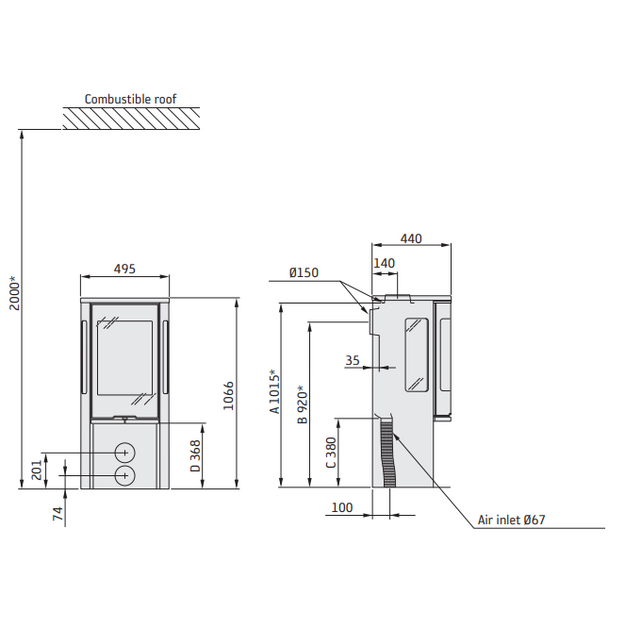 Krosnelė C556:2 G Style, balta su stikliniu vir&scaron;umi (998019, 998553, 803325)
