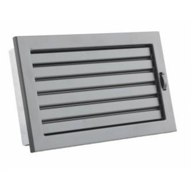 Grotelės VENTLAB 325x195, reguliuojamos žaliuzės, baltos