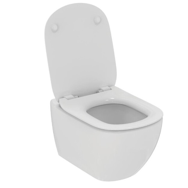 Ideal Standard TESI pakabinamas unitazas su paslėptais tvirtinimais (Aquablade),  su plonu Soft close dangčiu (THIN), ba