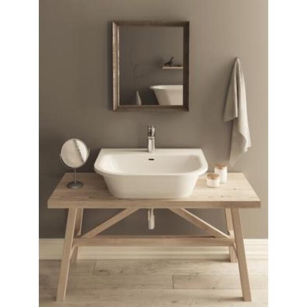 Akmens masės praustuvas PAA Vario 595 x 470 mm, balta spalva