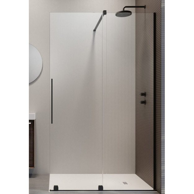Durys Radaway FURO BLACK Walk-in 638x2000, de&scaron;inė, skaidrus/juoda