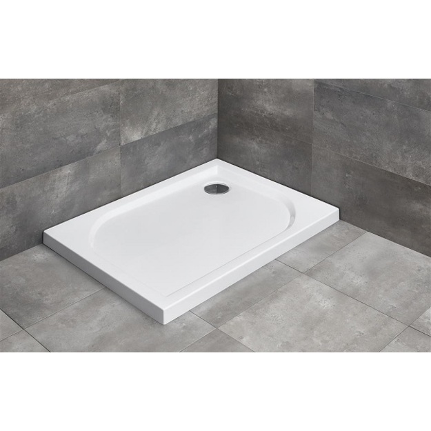 Akrilinis du&scaron;o padėklas Radaway Delos D 90x75 cm, baltas