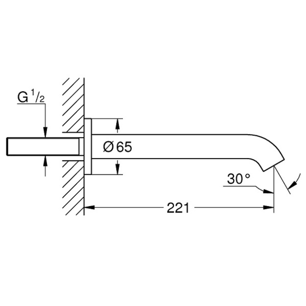 Vonios snapas potinkinis Grohe Essence 22 cm