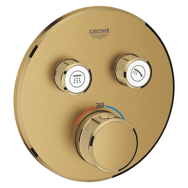 Vir&scaron;tinkinė du&scaron;o mai&scaron;ytuvo dalis Grohtherm SmartControl, 2 valdikliai, brushed cool sunrise