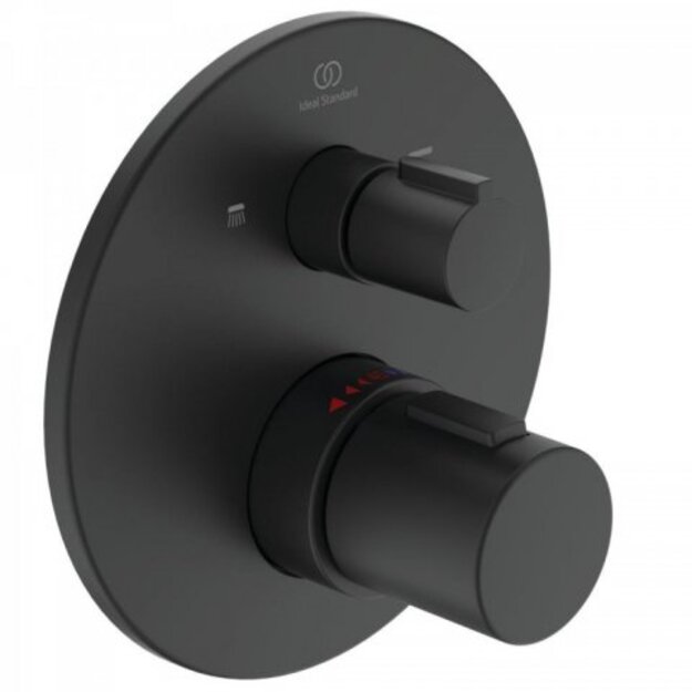 Ideal Standard vir&scaron;tinkinė termostatinio Ceratherm T100 dalis, juoda matinė