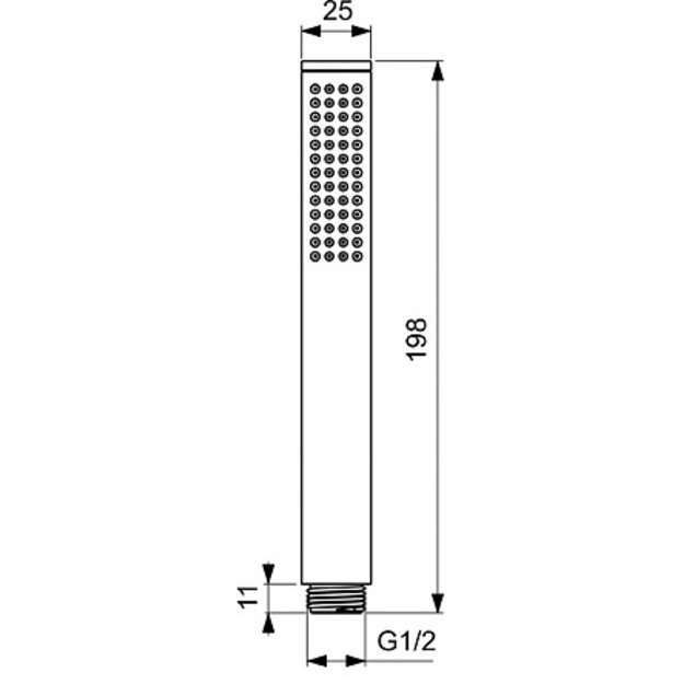 Ideal Standard IDEALRAIN metalinis rankinis du&scaron;as  stick , 8L/min, PVD,  matinė juoda spalva