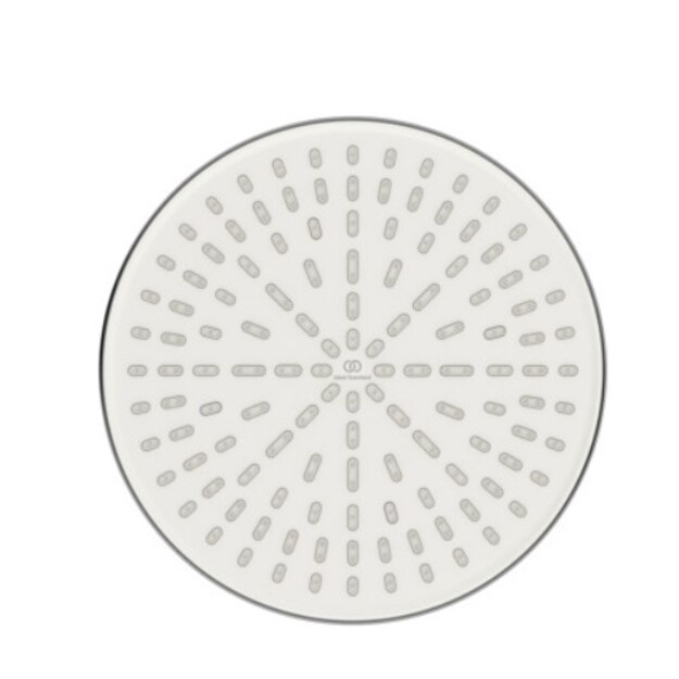 Ideal Standard Idealrain apvali lietaus du&scaron;o galva &Oslash;260 mm su silikoniais purk&scaron;tukais, 12 l/min, chromas su balta apačia