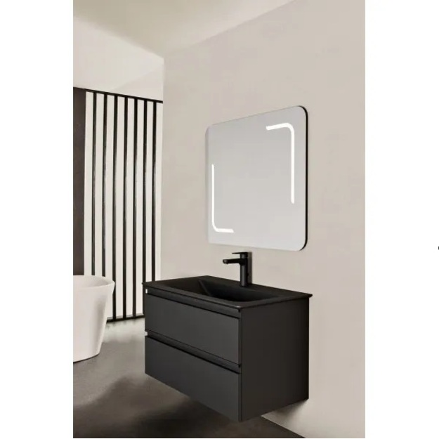 Ideal Standard Tesi pakabinama vonios spintelė 60 cm (600 x 440 x 490), du stalčiai, soft close uždarymas, matinė juoda