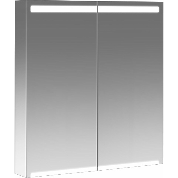IFO Option veidrodinė spintelė 60, 70x60x15 cm su LED ap&scaron;vietimu, 2 stiklinėm lentynėlėm, rozete
