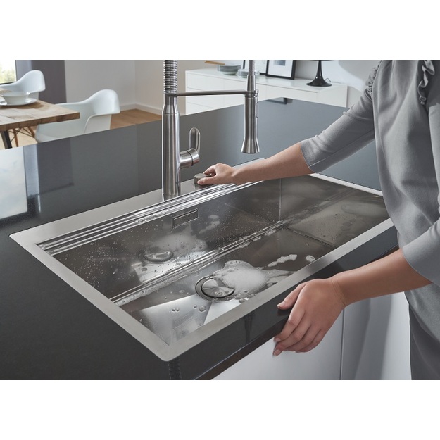 Grohe nerūdijančio plieno plautuvė K800, dubuo 79 x 40 cm
