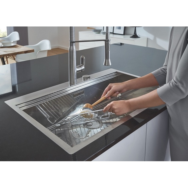 Grohe nerūdijančio plieno plautuvė K800, dubuo 79 x 40 cm