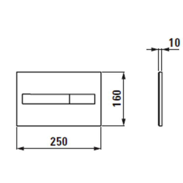 WC klavi&scaron;as Laufen LIS Dual Flush, baltas