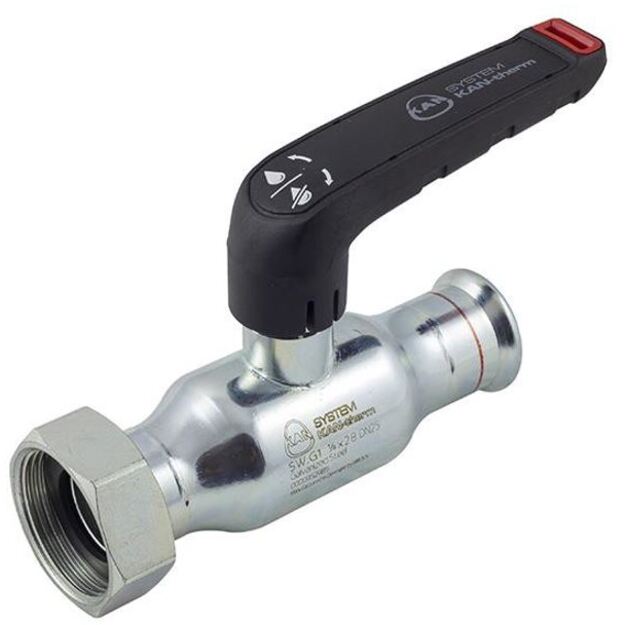 Plieninis pres. rutulinis ventilis su i&scaron;ardoma jungtimi KAN-therm - 18 G3/4&ldquo;