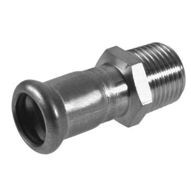 Nerūd. plieno KAN-therm Inox pres. jungtis 28 x 3/4 , su i&scaron;. sriegiu