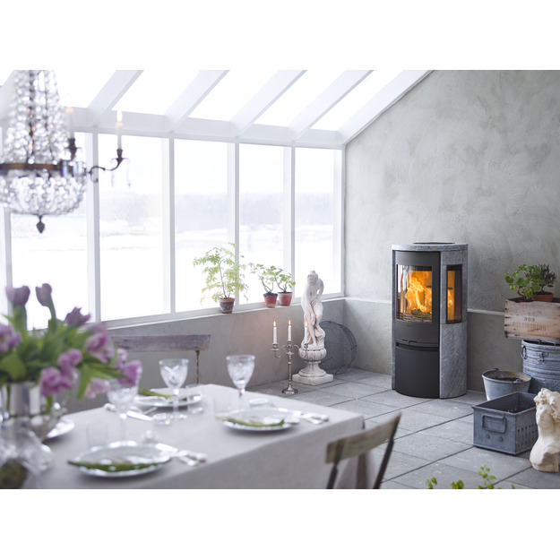 Krosnelė Contura 556T Style pilka sp., su muilo akmeniu (komplektas: 803376, 998030)