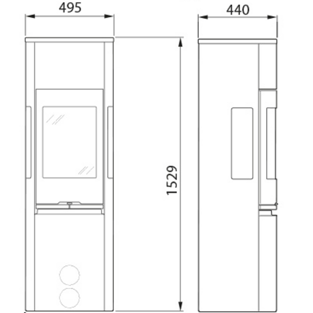 Krosnelė CONTURA 596G:1 Style, juoda, auk&scaron;tos durys su ketiniu vir&scaron;umi (998171,698965,998550)