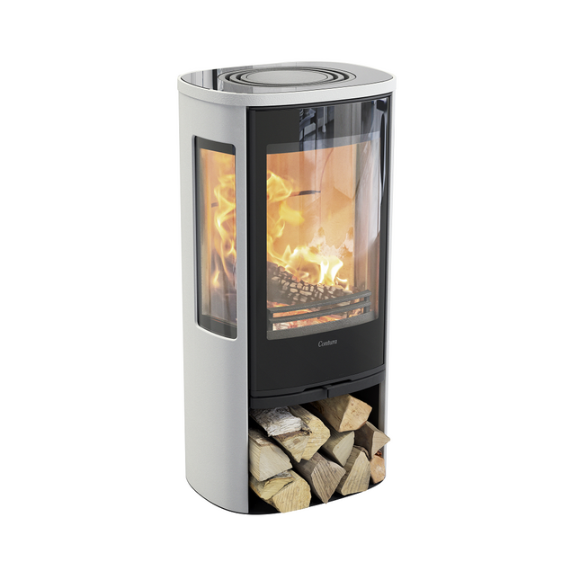 Krosnelė CONTURA C856G:2 Style, balta, su stikliniu vir&scaron;umi (998454, 998661,203149)