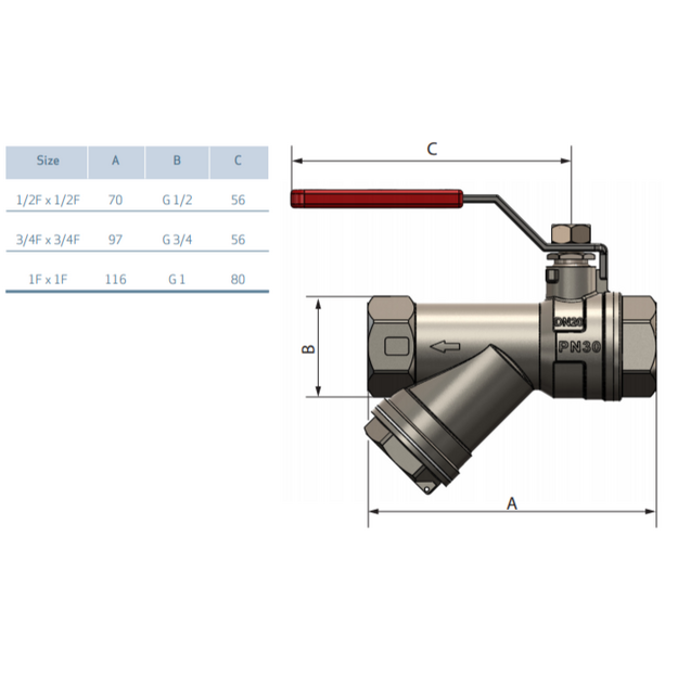 SENA ventilis su filtru 1  x 1 