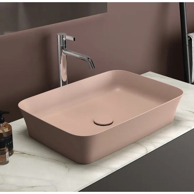 Praustuvas montuojamas ant stalvir&scaron;io Ideal Standard Ipalyss 55x38 cm, be perlajos, su dugno vožtuvu, Nude