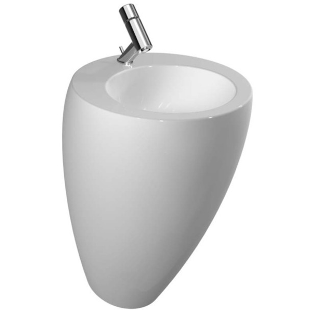 IL BAGNO ALESSI ONE Praustuvas 52 x 53 cm, be angos mai&scaron;ytuvui, su neuždaromu dugno vožtuvu 8.9543.9