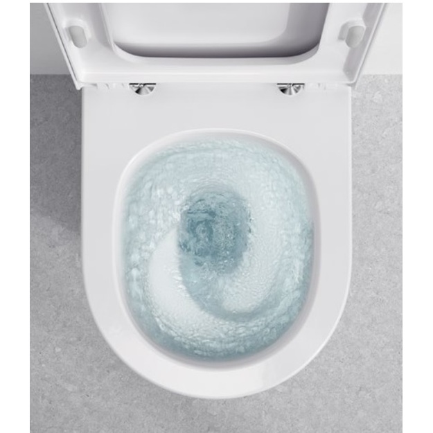 Pakabinamas WC Kartell, Silent Flush / Rimless, 4,5/3 ltr, be dangčio, balta spalva