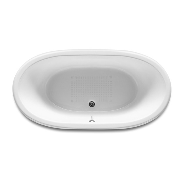 NEWCAST emaliuota ketaus vonia 170 &times; 85 cm, balta/balta, antislip, talpa 222 l