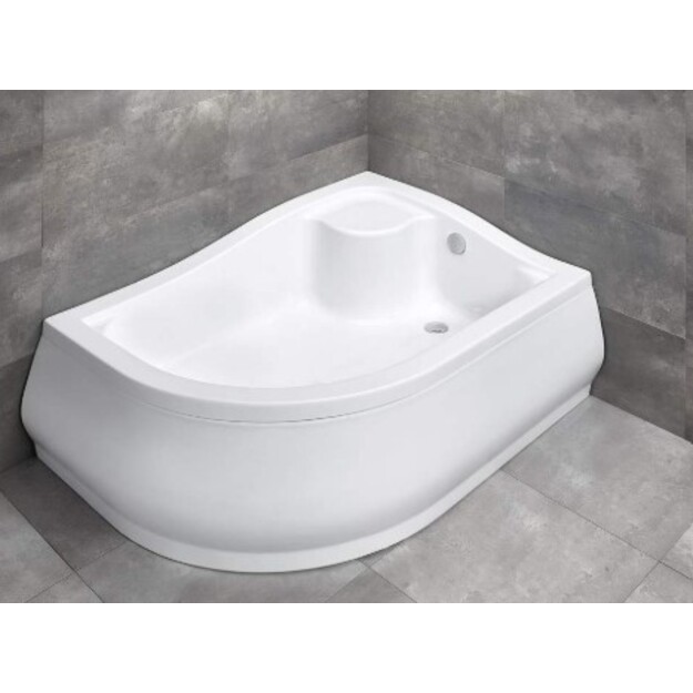 Du&scaron;o padas Radaway Korfu E, L 100x80x48,5cm, kairė p, balta spalva