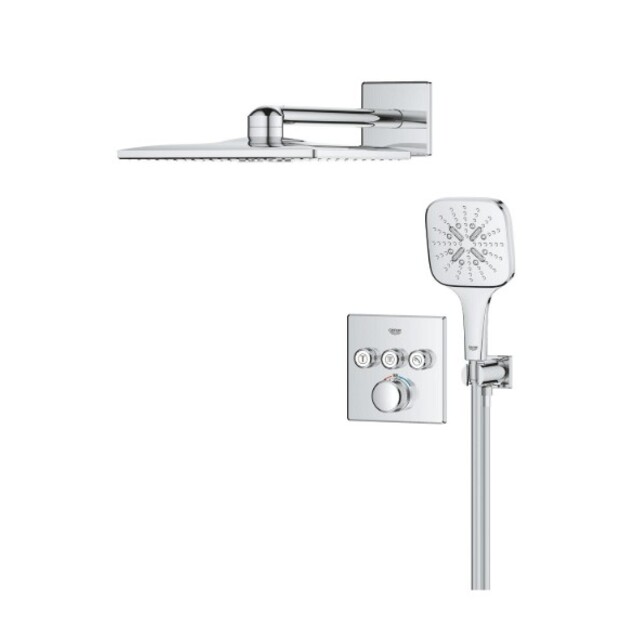 Termostatinis potinkinio du&scaron;o mai&scaron;ytuvas Grohtherm SmartControl&ldquo;&nbsp;su Rainshower SmartActive 310 Cube, be potiknės dalies