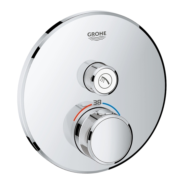 Vir&scaron;tinkinė du&scaron;o mai&scaron;ytuvo dalis Grohtherm Smartcontrol, 1 padėtis, chromas