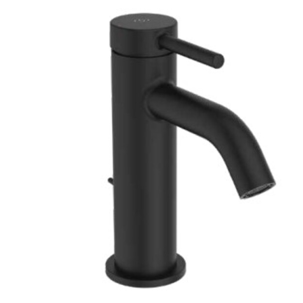 Ideal Standard CERALINE Nuovo H85 mai&scaron;ytuvas praustuvui su metaliniu dugno vožtuvu, 3,8 l/min, matinė juoda