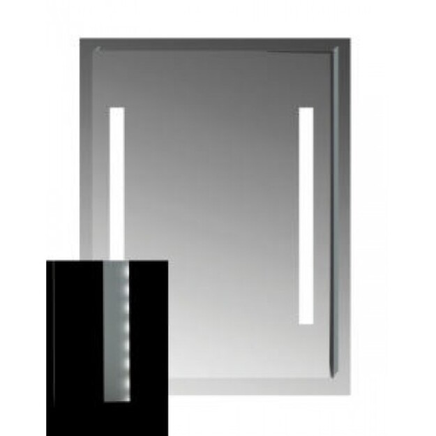 CLEAR veidrodis su integ. LED ap&scaron;vietimu, 55 &times; 81 cm