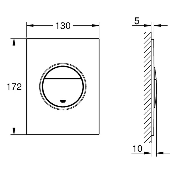 Grohe Nova Cosmopolitan S WC klavi&scaron;as, chromuotas