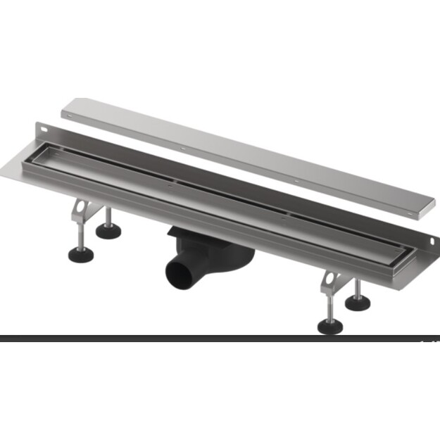 TECElinus du&scaron;o latako komplektas su dvipusėmis grotelėmis steel/plate , su užlenktu flan&scaron;u 600mm