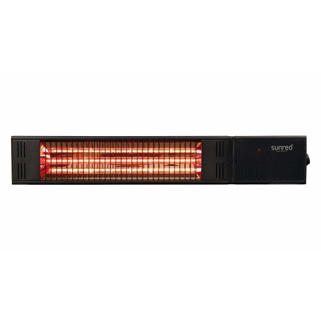 Sunred infraraudonųjų spindulių &scaron;ildytuvas Fortuna Ultra, 1500W, sieninis, juodas
