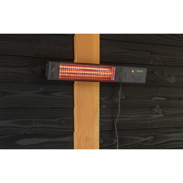 Sunred infraraudonųjų spindulių &scaron;ildytuvas Fortuna Ultra, 1500W, sieninis, juodas
