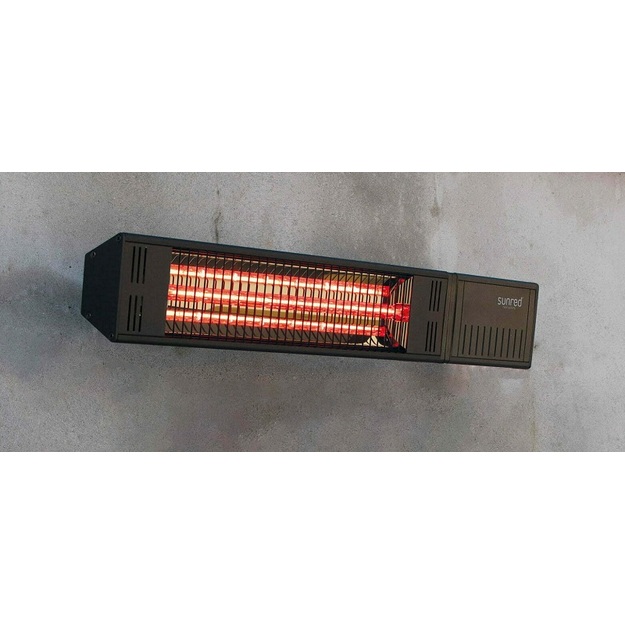 Sunred infraraudonųjų spindulių &scaron;ildytuvas Fortuna Ultra, 1500W, sieninis, juodas