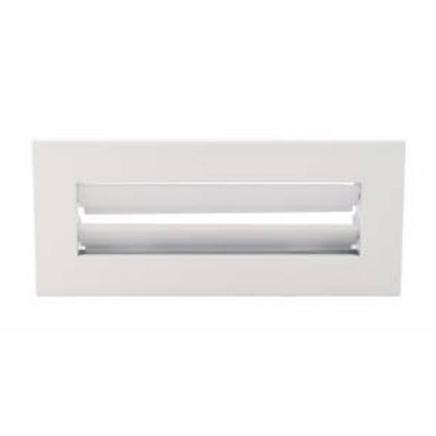 Grotelės VENTLAB 220x95, fiksuotos žaliuzės, baltos