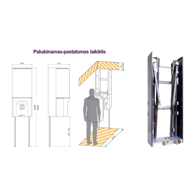 Pakabinamas-pastatomas laikiklis Atlantic SYNEA DUO &scaron;ilumos siurbliams