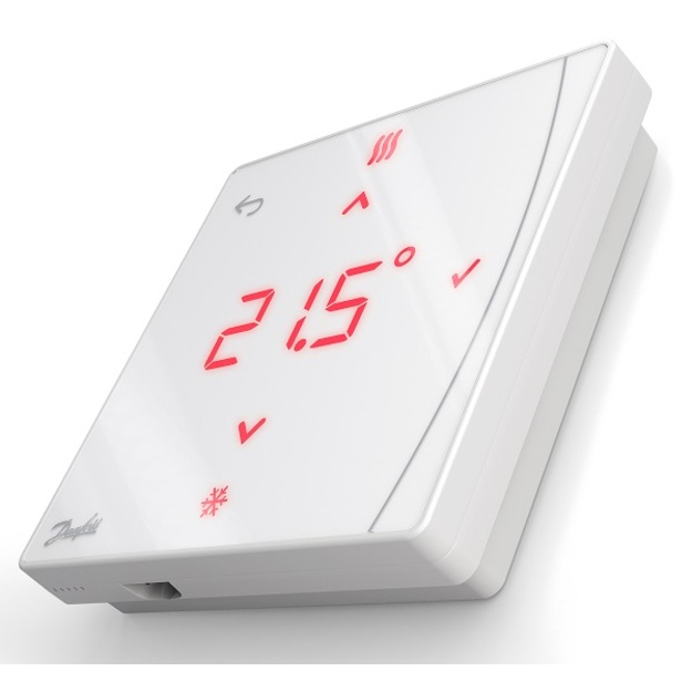 Icon2&trade; bevielis vir&scaron;tinkinis patalpos temperatūros/drėgmės termostatas su ekranu