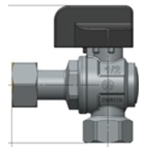 SENA VA30 DK kampinis ventilis 3/4  v/v, su laisva veržle