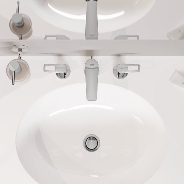 I&scaron; apačios montuojamas praustuvas Grohe Bau Ceramic 55, 56 x 42 cm, alpine white