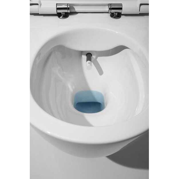 Higieninis pakabinamas unitazas Laufen CLEANET NAVIA su apiplovimo f-ja, Rimless, LCC, su softclose sėdyne ir dangčiu