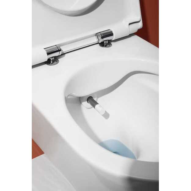 Higieninis pakabinamas unitazas Laufen CLEANET NAVIA su apiplovimo f-ja, Rimless, LCC, su softclose sėdyne ir dangčiu