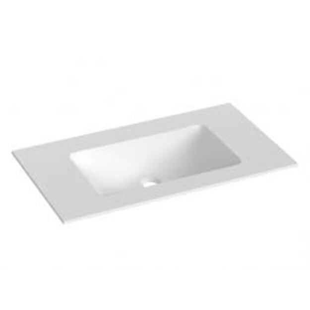 Duratek&reg; masės praustuvas ORION KAME, 80x46,5 cm, AM805465, baltas matinis, be skylės mai&scaron;ytuvui