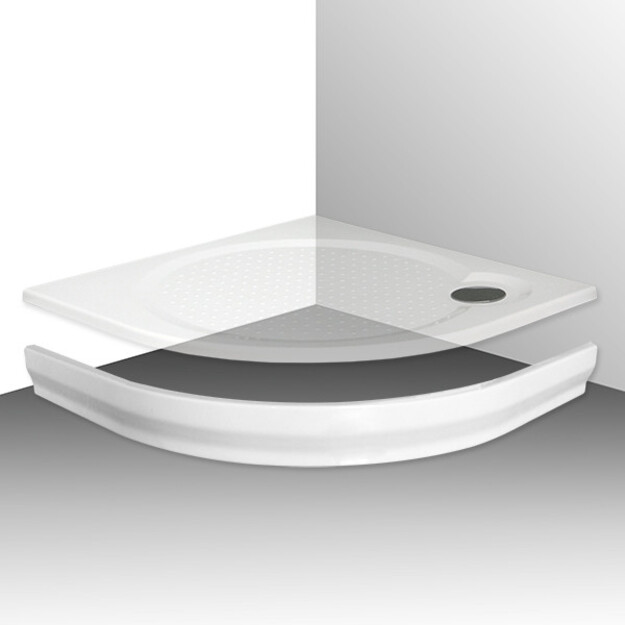 Priekinė panelė du&scaron;o padėklui 90 R550  h-10cm ( DREAM-M, Marmo Neo Round, Thaiti-M )