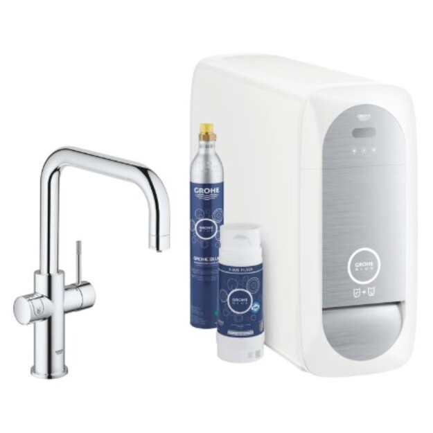 GROHE Blue Home vienasvirtis U formos mai&scaron;ytuvas su filtravimo sistema, chromo spalva