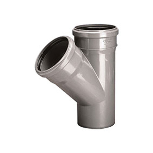 Kanalizacijos tri&scaron;akis PVC 110x50/45&deg;, pilkas (3021682)