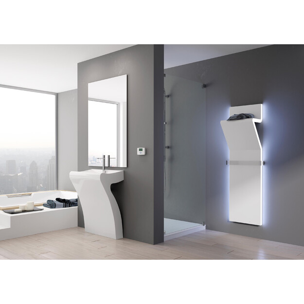 Radiatorius Irsap Tratto, 1200x450 mm, su LED ap&scaron;vietimu, baltas